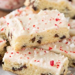 Peppermint Chocolate Chip Sugar Cookie Sticks