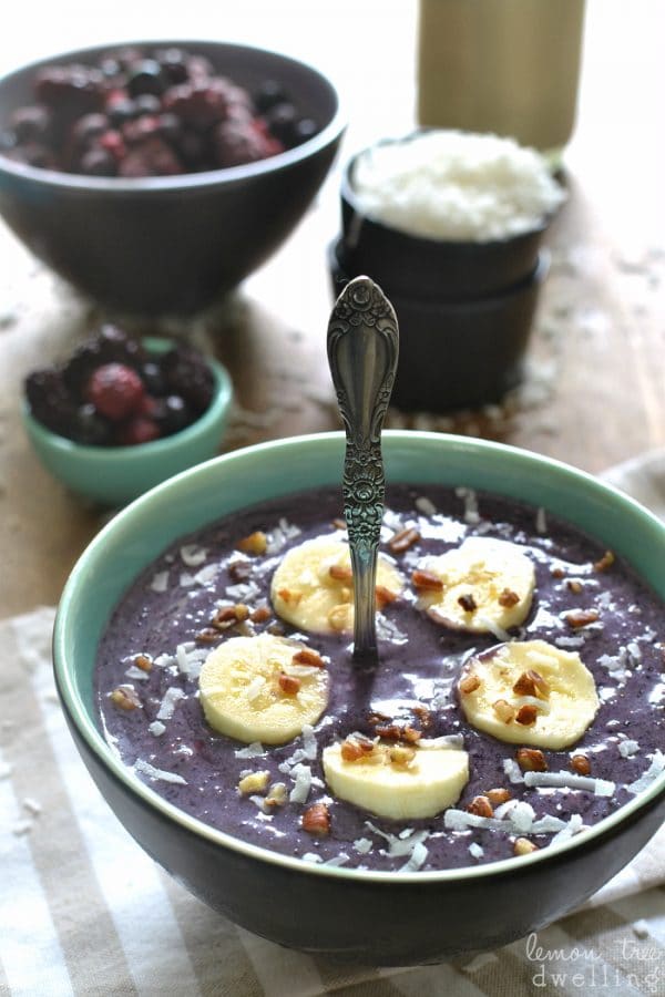 Triple Berry Banana Smoothie Bowl