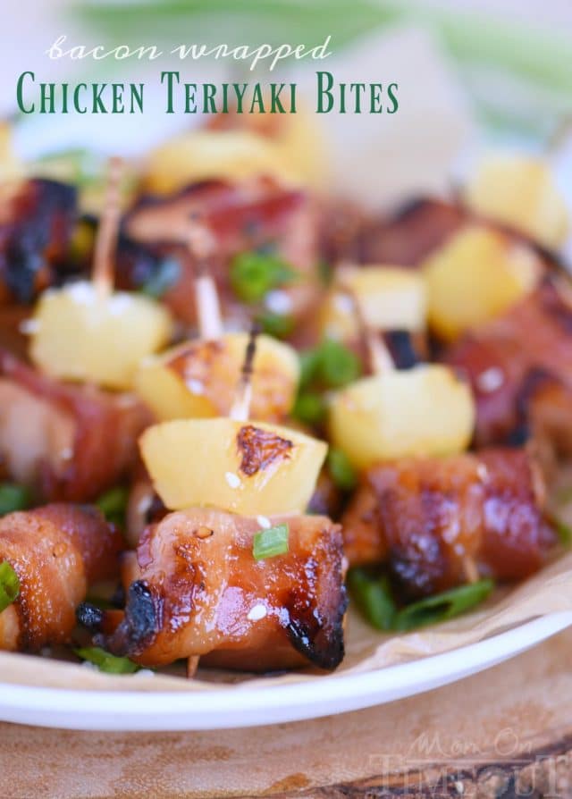 Bacon Wrapped Chicken Teriyaki Bites by Mom on Timeout