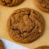 cookies flat on brown parchment