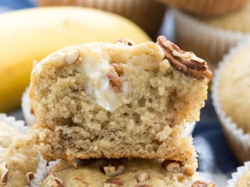 cream cheese banana muffins