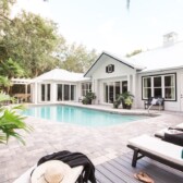 Back yard and pool at the 2017 HGTV Dream Home