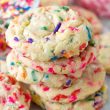 Stack of Homemade Sprinkle Cookies