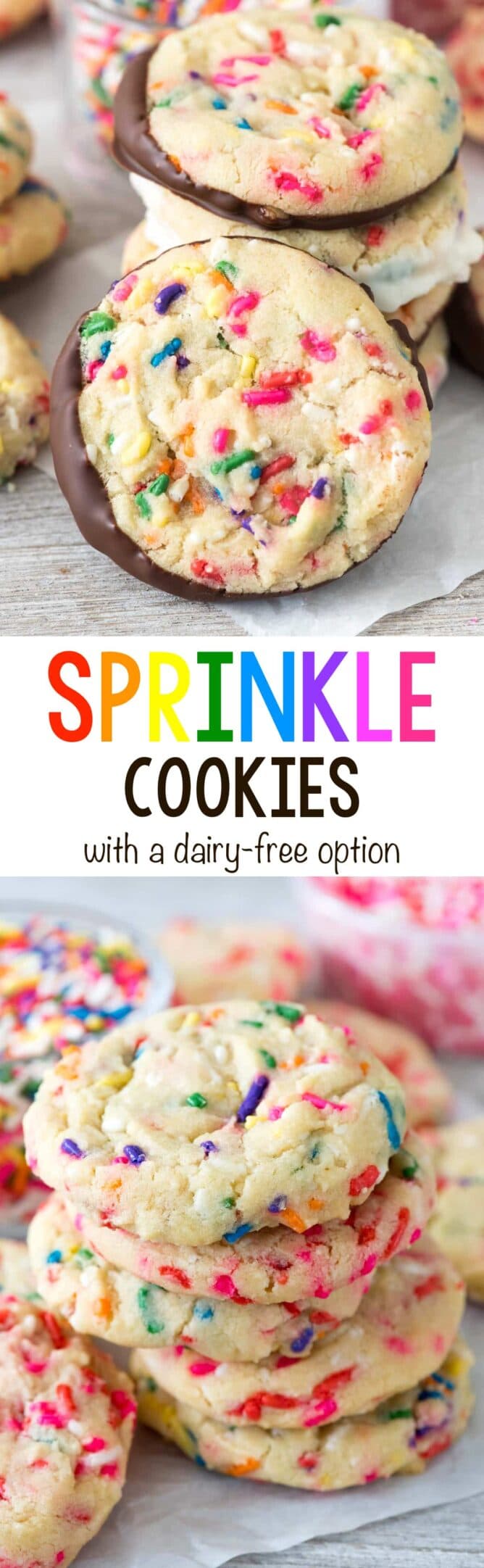 Collage of Sprinkle Cookies
