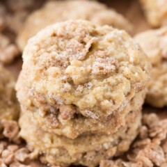 Stack of Snickerdoodle Crunch Pudding Cookies