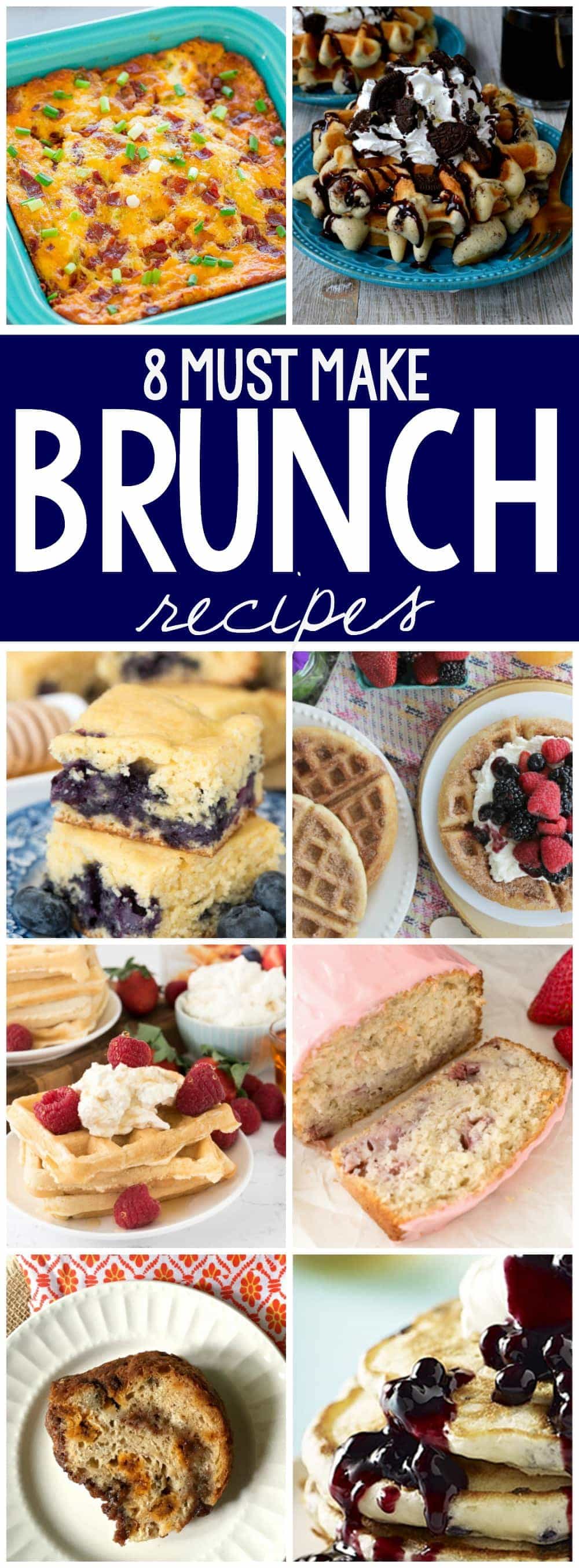 8 EASY Brunch Recipes you MUST make ASAP! These recipes all start with a mix so they're on the table in no time at all. From bread to pancakes to eggs, every favorite recipe is here!