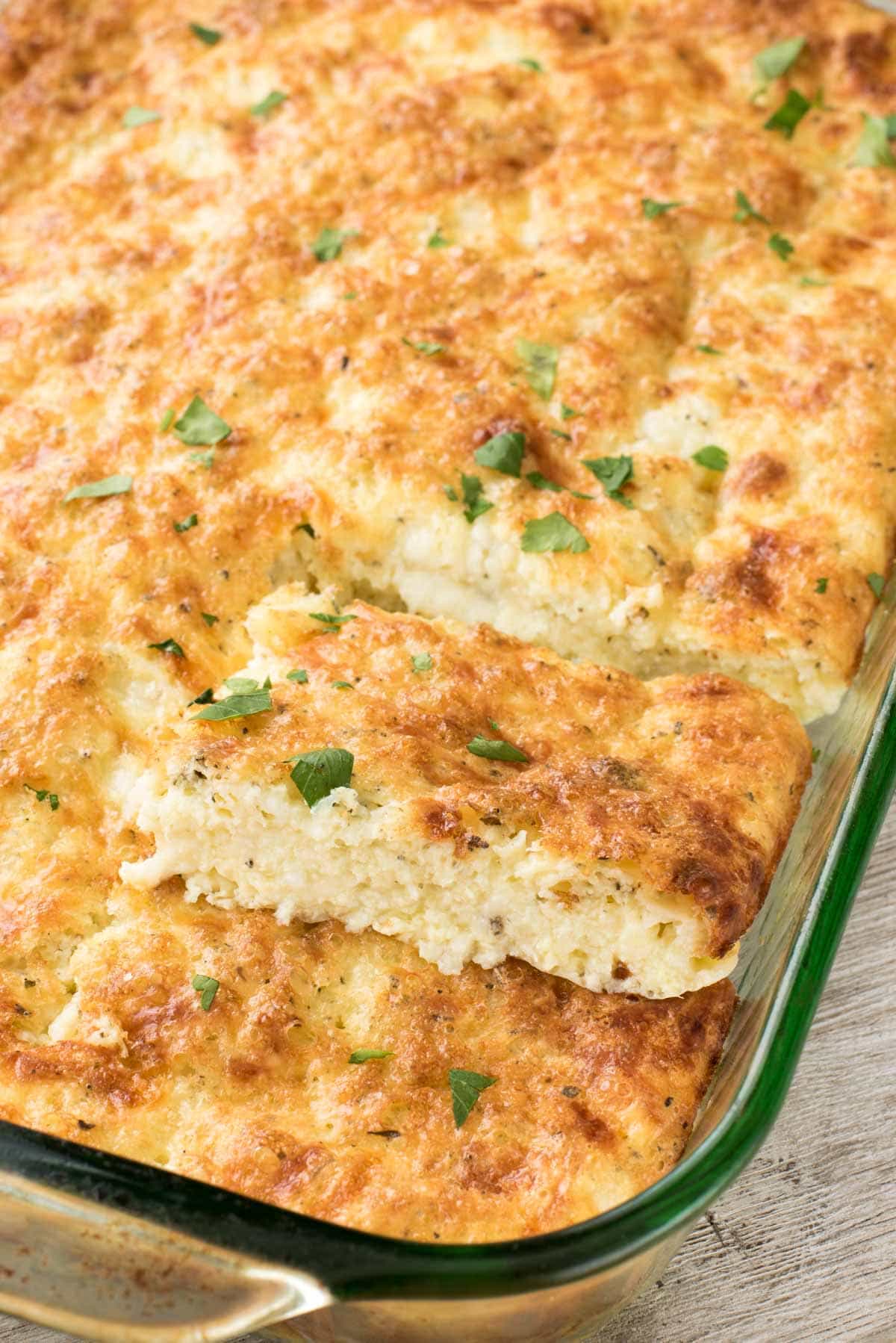 Buttery Cheesy Egg Casserole - this recipe is the perfect baked egg recipe for brunch! It's full of cheese and spices and everyone loves it.