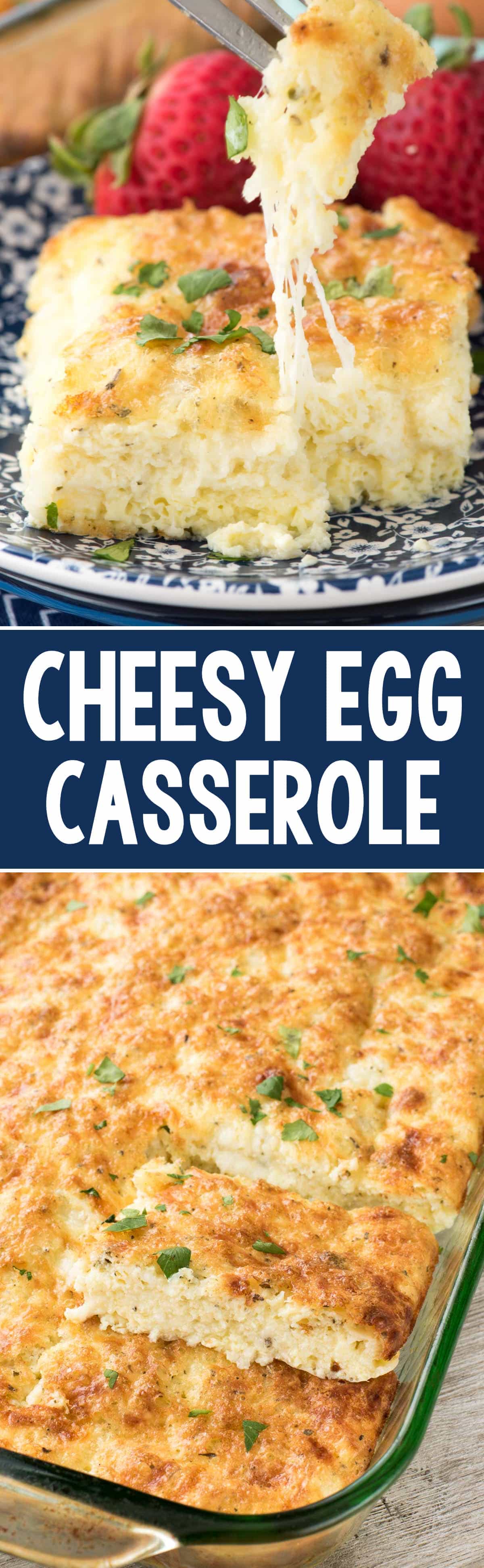 Buttery Cheesy Egg Casserole - this recipe is the perfect baked egg recipe for brunch! It's full of cheese and spices and everyone loves it.