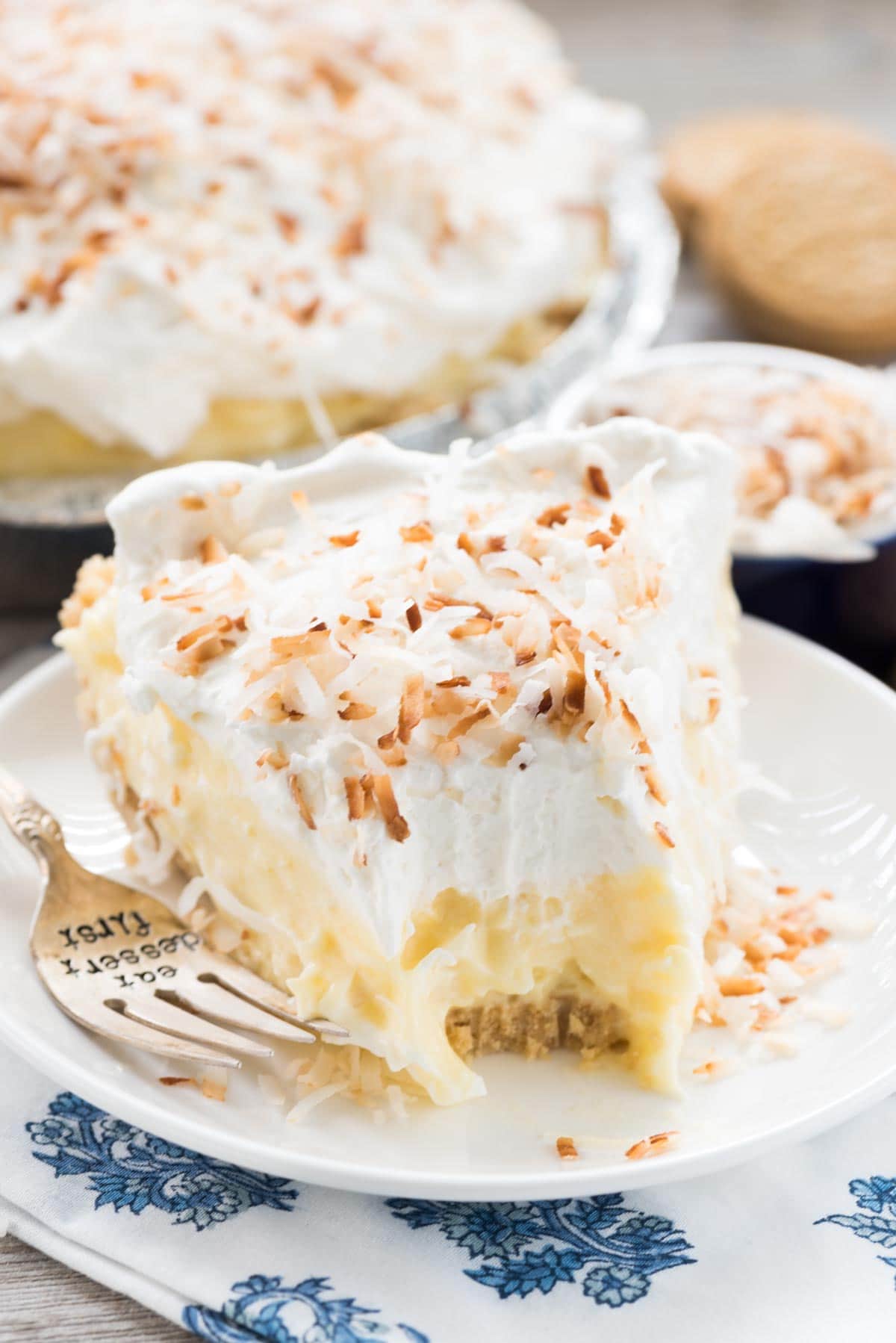 Easy No Bake Coconut Cream Pie - Crazy For Crust