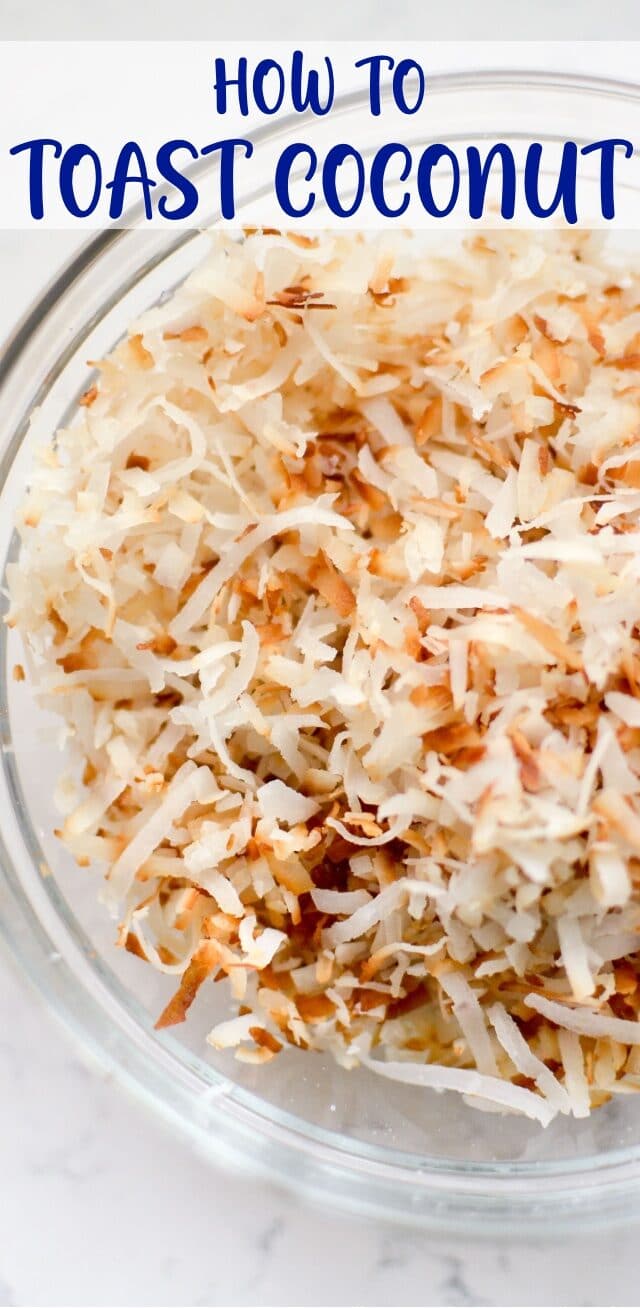 toasted coconut in bowl