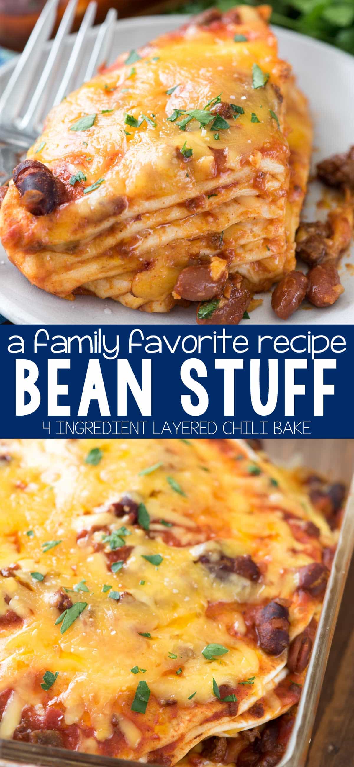 Bean Stuff - this easy 4 ingredient casserole recipe is a family favorite. It's a great easy weeknight dinner! We've been eating it for generations and everyone loves it!
