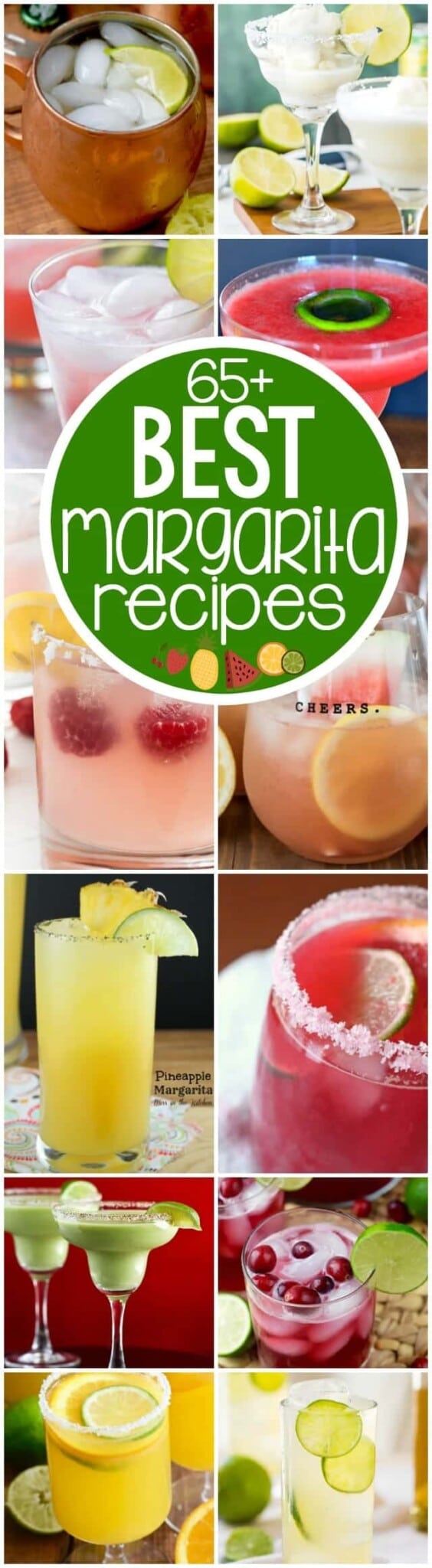 collage of 12 margarita recipes