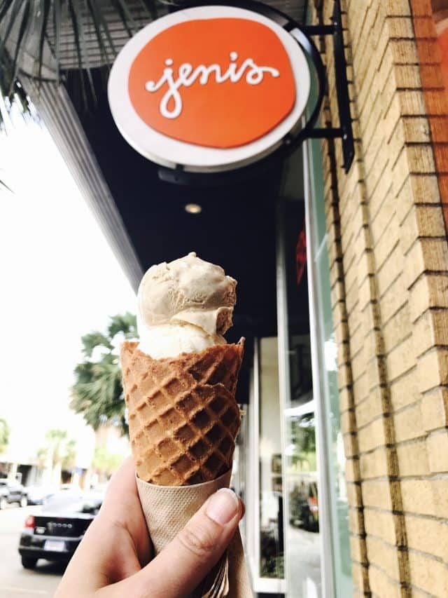 Ice cream cone from Jeni's Splendid Ice Cream in Charleston, SC