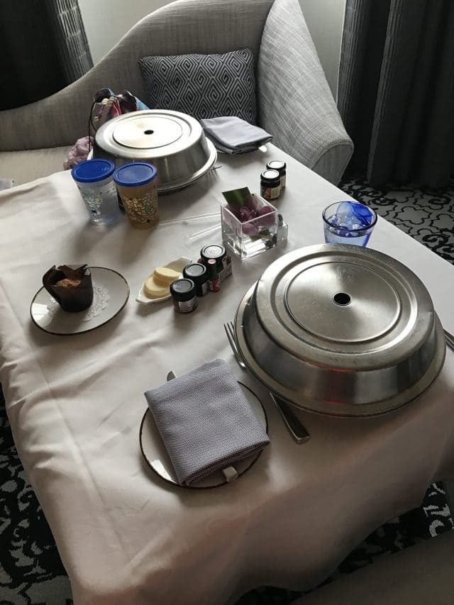 Room service at the Ritz-Carlton San Francisco