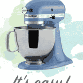 Picture of a Kitchen Aid mixer that is a prize in the pin it to win it contest