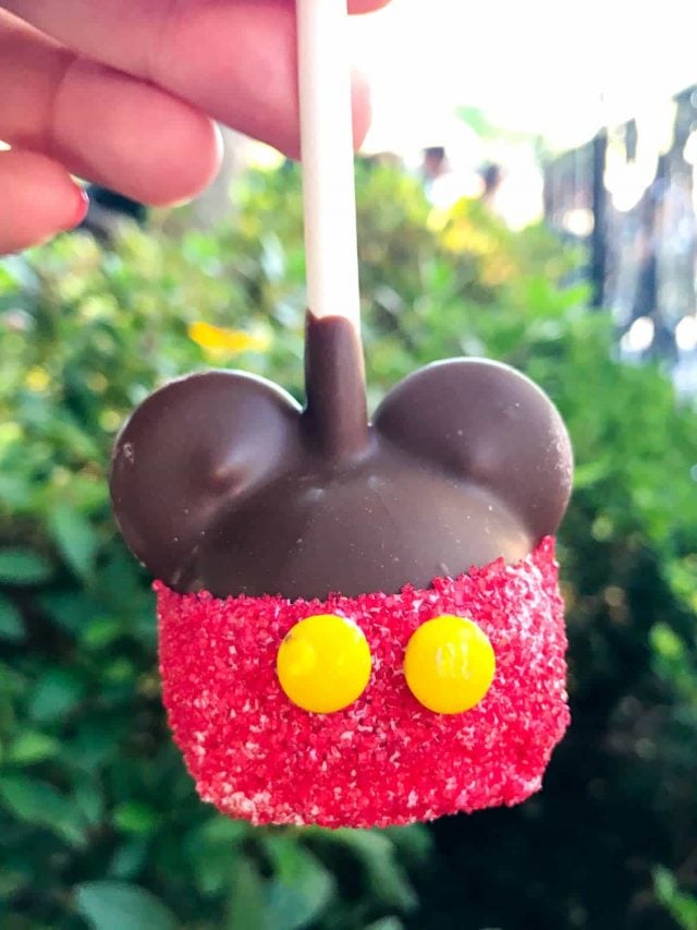 Mickey Mouse Cake Pop - things you MUST EAT at Disneyland