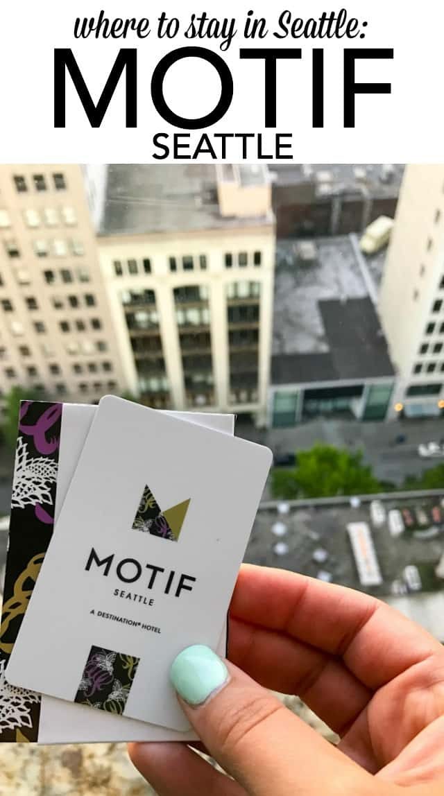 pinnable graphic of the Motif Hotel showing room keys