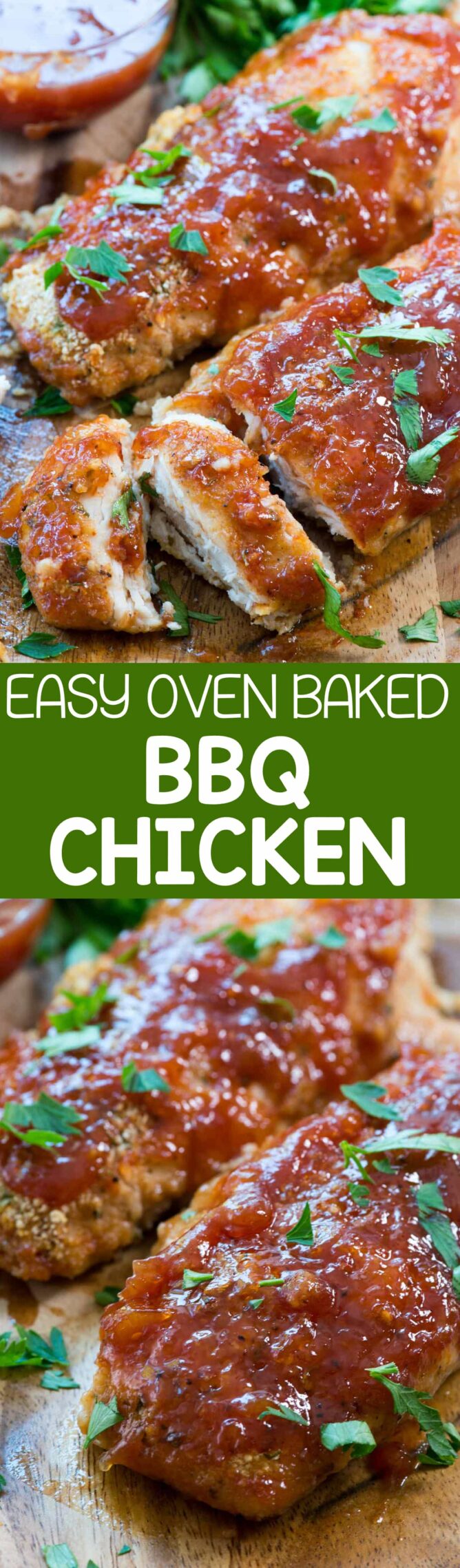 oven baked bbq chicken collage