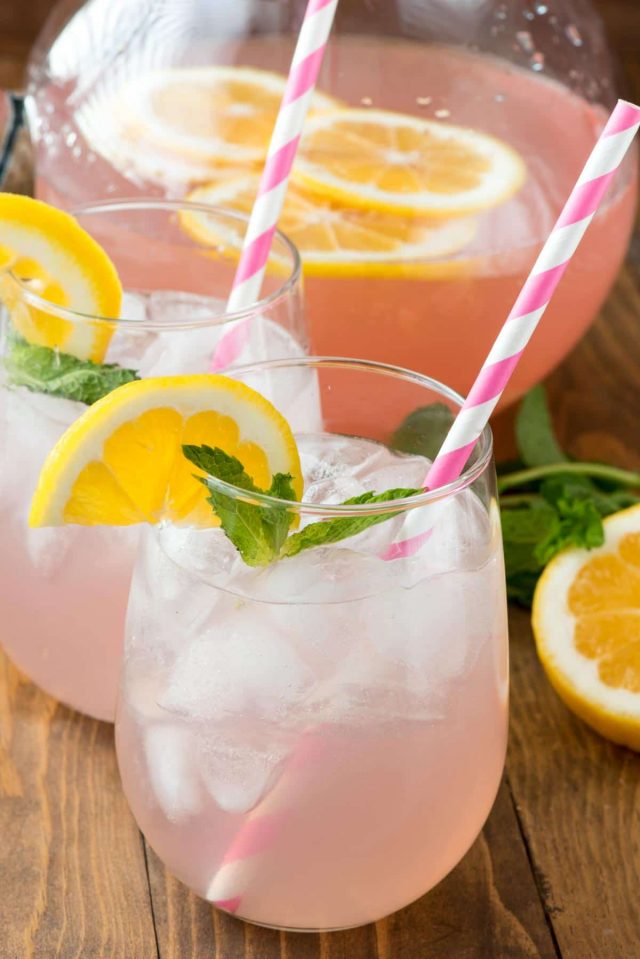 pink rosé lemonade