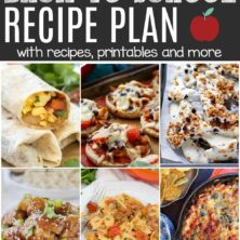 back to school long collage - Recipe plan