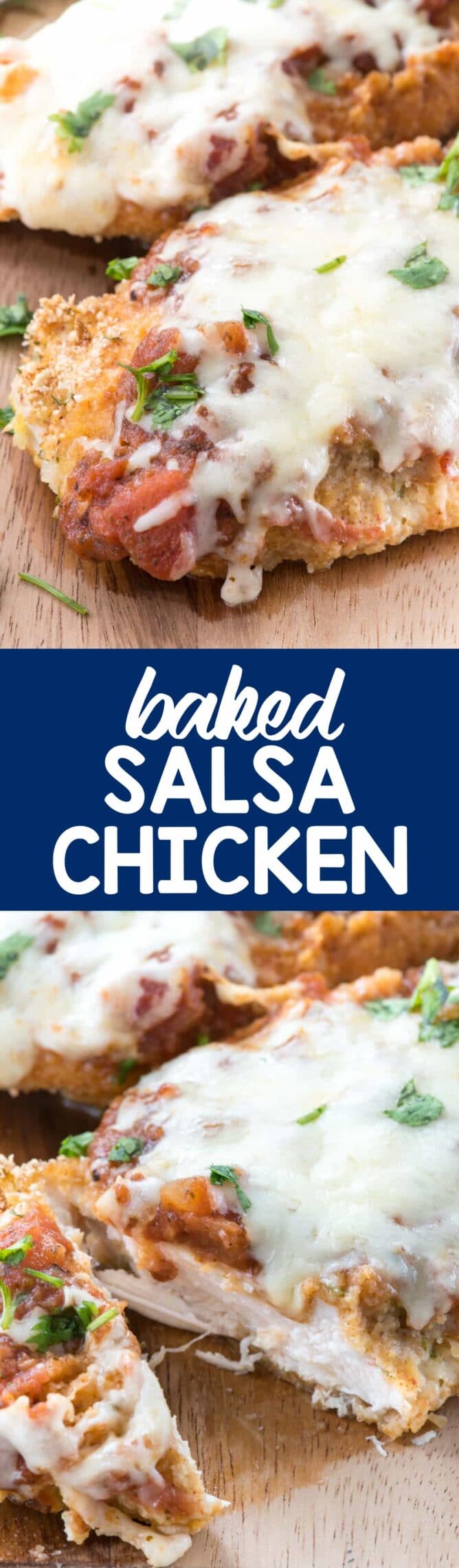 Baked Salsa Chicken collage photo