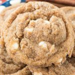 Pumpkin White Chocolate Snickerdoodles in on a plate