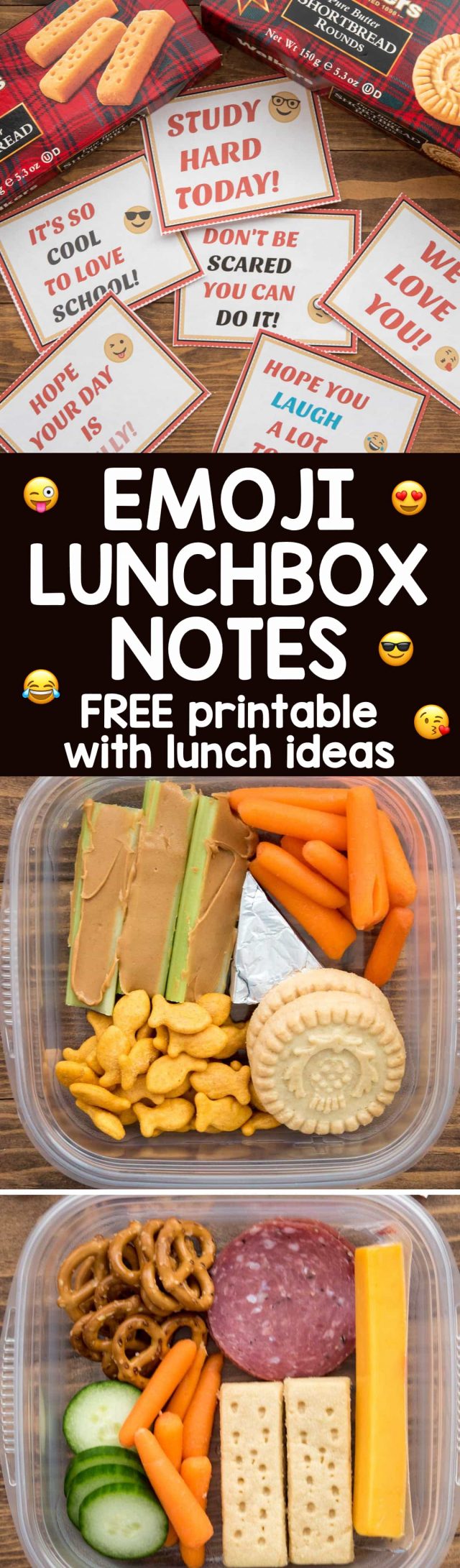 Emoji Lunchbox Notes are the cutest free printable notes ever! Your kids will love them, along with these easy lunch ideas for back to school.