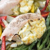 Jalapeno Popper Sheet Pan Chicken with green beans