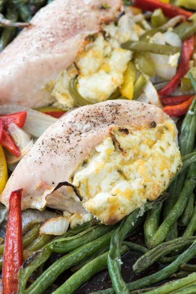 Jalapeno popper Chicken with green beans