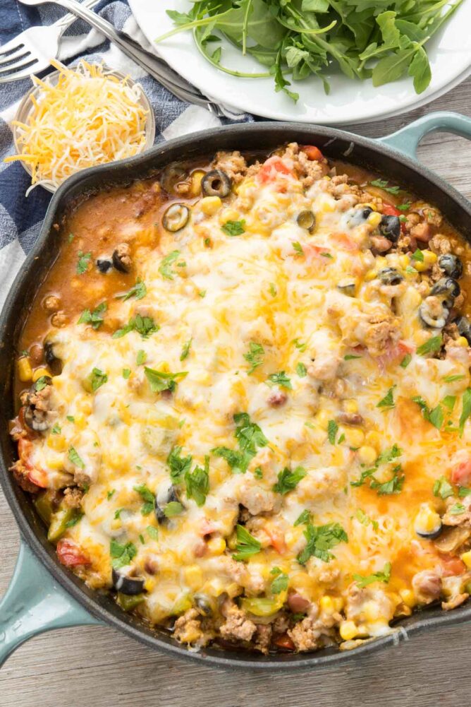 Taco Casserole in a Skillet