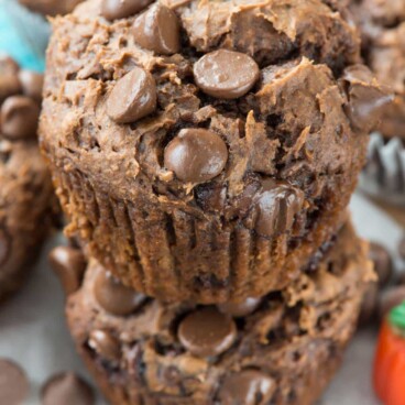 3 Ingredient Chocolate Muffins - Crazy for Crust