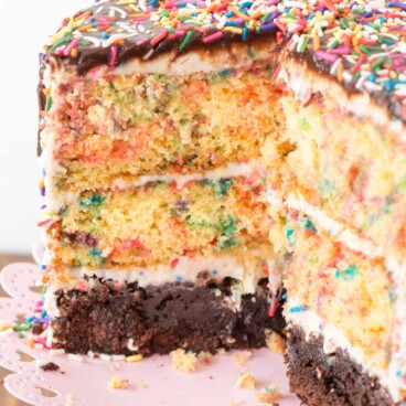 Funfetti Brownie Layer Cake