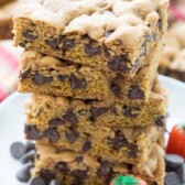 Stack of Pumpkin Blondies