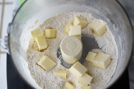 butter and flour in food processor