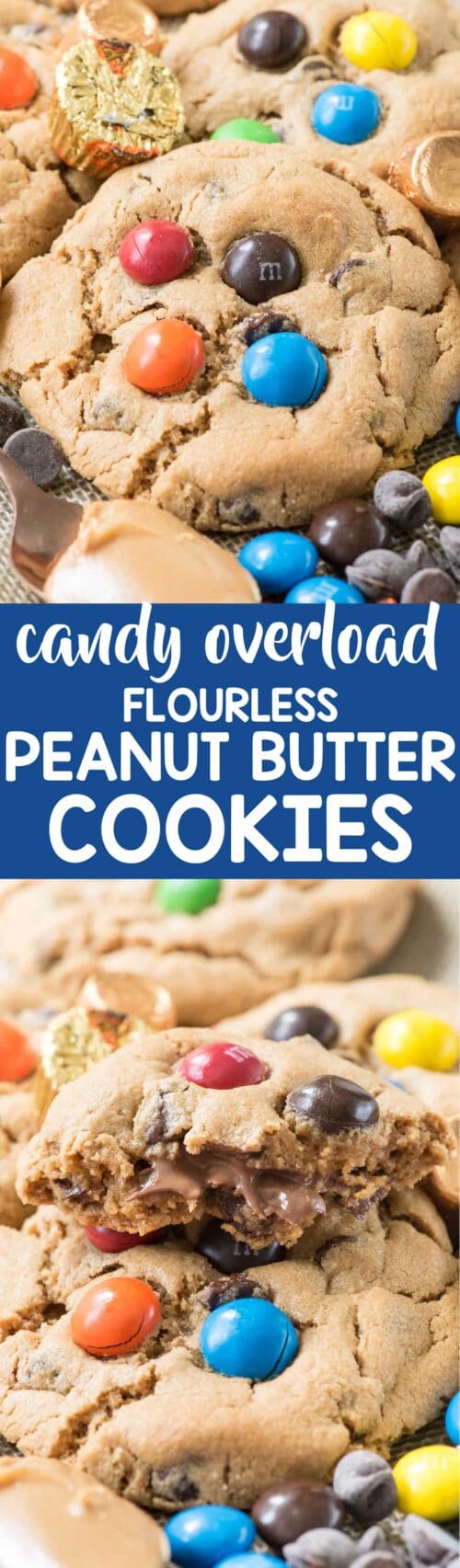 candy overload flourless peanut butter cookies