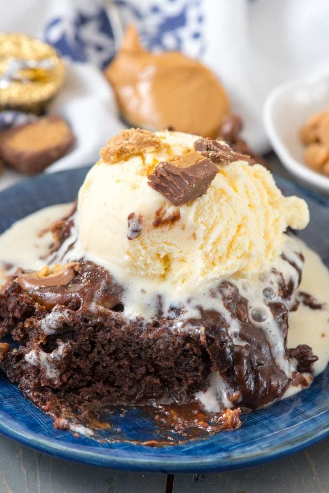 Slow Cooker Peanut Butter Brownie Pudding Recipe