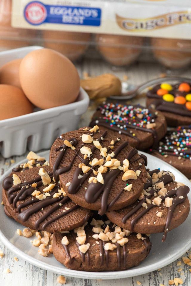 Easy Slice and Bake Chocolate Peanut Butter Cookies are perfect for cookie lovers!
