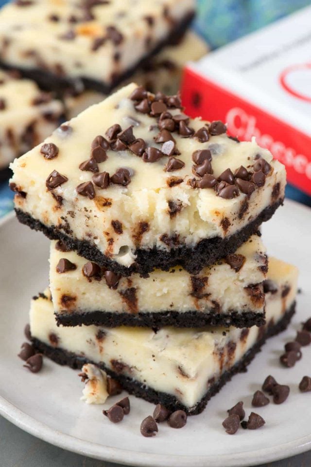 The BEST Chocolate Chip Cheesecake Bars Recipe