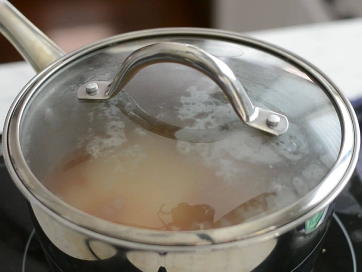 saucepan with lid.