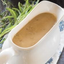 This Easy 5-Minute Gravy Recipe is perfect for turkey, chicken, or beef! It's so flavorful and it's foolproof too and perfect for a any meal.