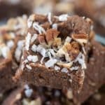 Easy Coconut Pecan Fudge has only 2 ingredients! It's the perfect easy fudge recipe.