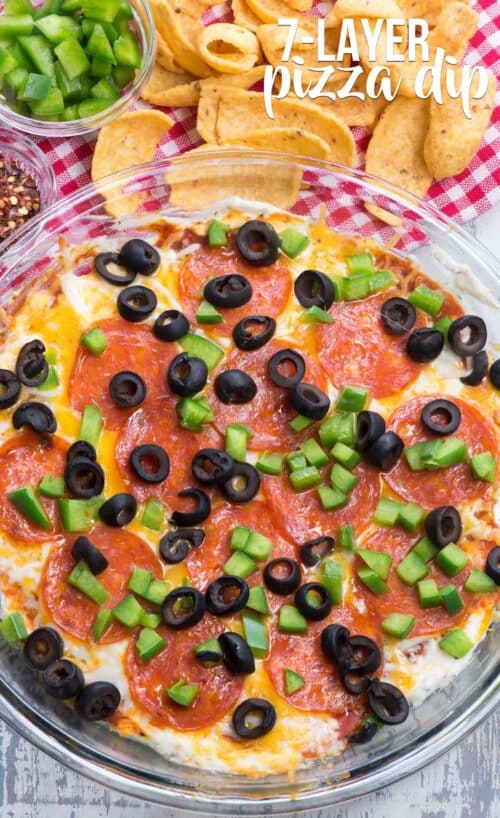 7 layer pizza dip