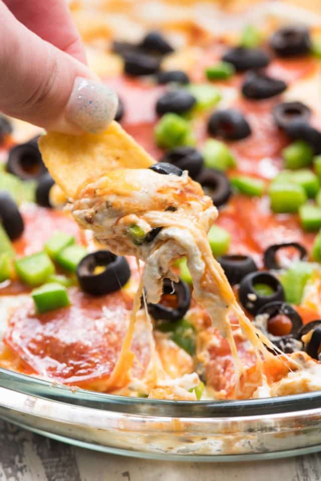 Easy HOT Pizza Dip (7 Layers) Crazy for Crust