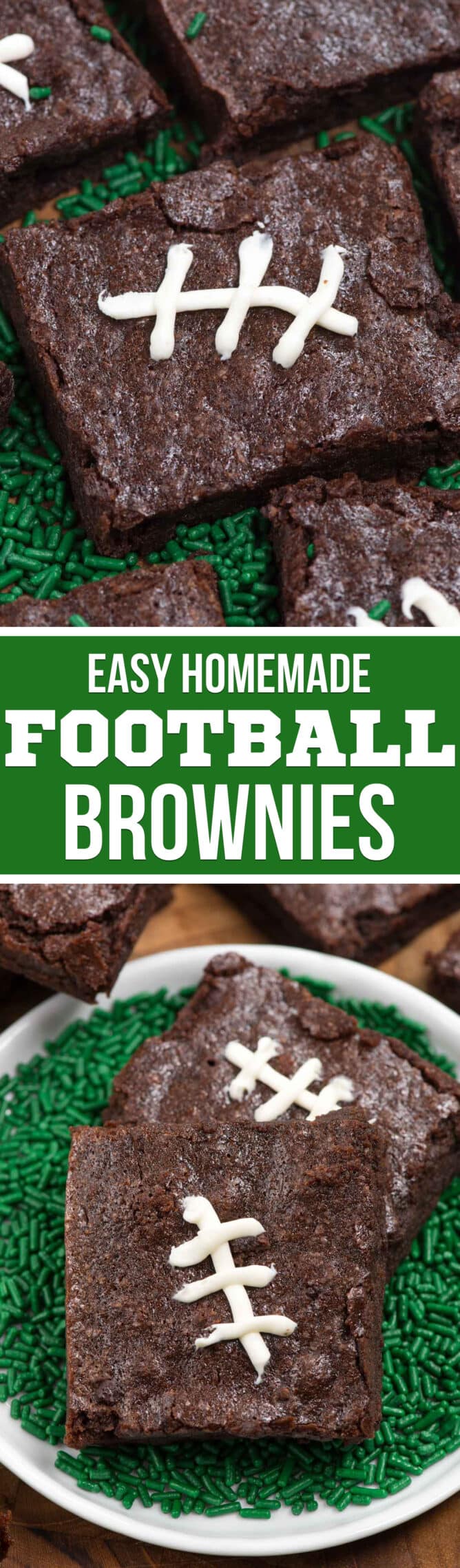 collage of brownie footballs