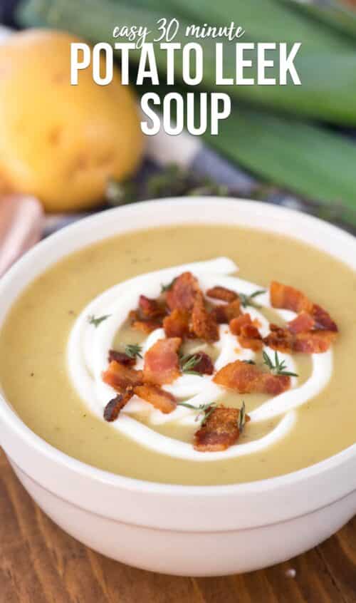30 minute potato leek soup