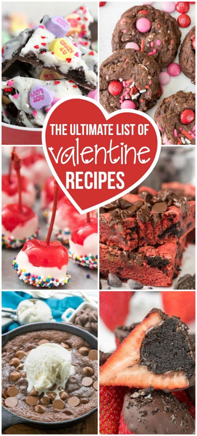 valentine recipe collage