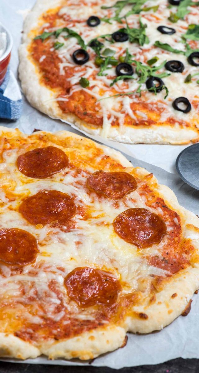 two pizzas photo