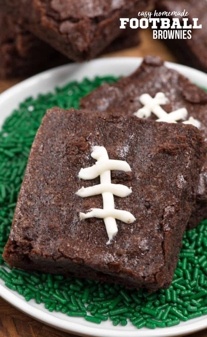 brownie decorated like football