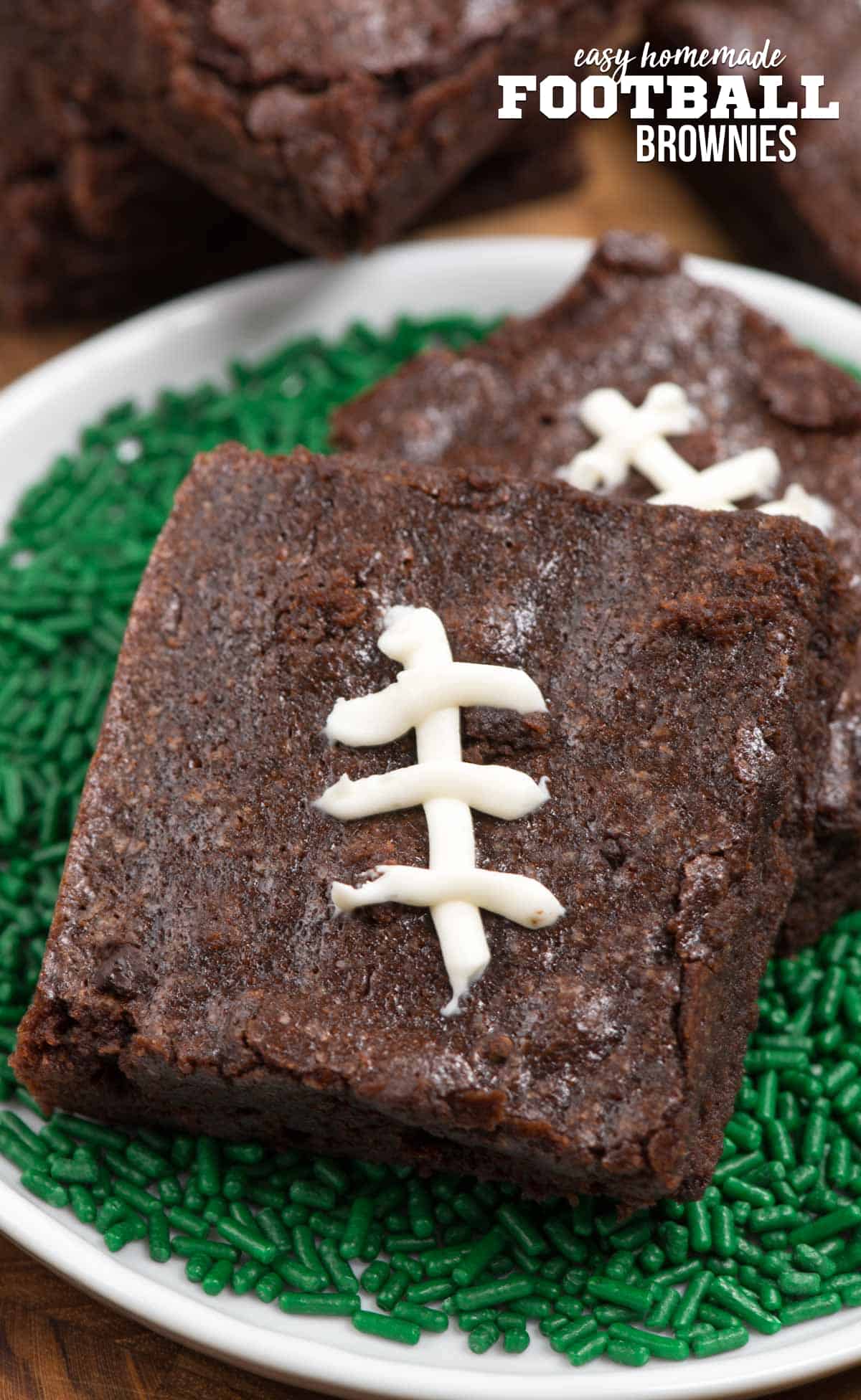 How to Make a Big Football Brownie (With a Round Cake Pan)