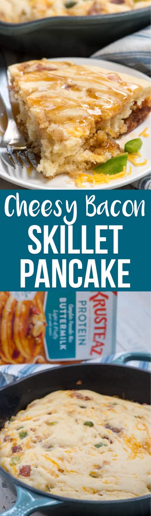 cheesy bacon skillet pancake bake